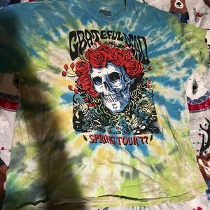 Grateful Dead Tie-Dye Shirt - Blue and Green